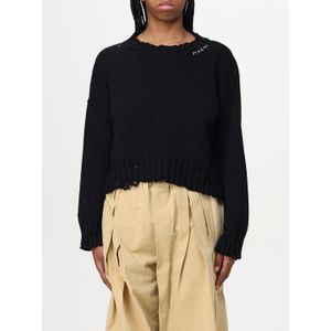 Marni - Trui - Zwart - Katoen - Met Distressed Details