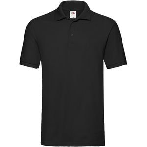 Fruit of the Loom Heren Premium Piqué Poloshirt (Zwart)