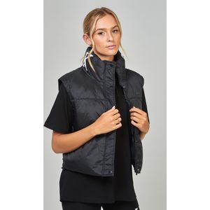 SikSilk - Cropped Gilet - Zwart - Soft Touch - Padded - Mouwloos