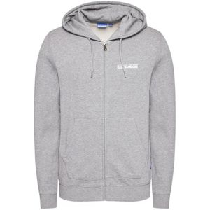 Napapijri B-SURF FZH Grijze Hoodie Met Rits En Logo Op De Borst - Maat S