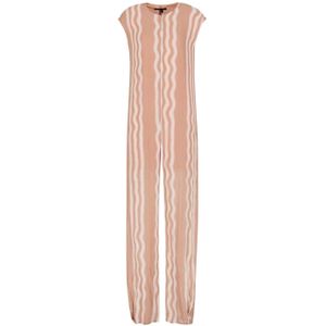 Armani Exchange Dames Contrast Gestreepte Jumpsuit (Crème)