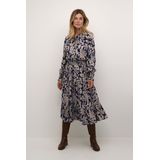 Cream Jurk  donkerbeige / marine