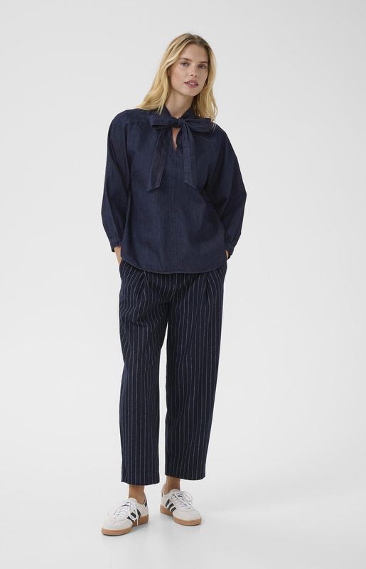 Part Two, Dames, Blouses & Shirts, Blauw, Maat: S Denim,