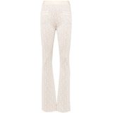 Palm Angels Monogram Jacquard Gebreide Broek Beige
