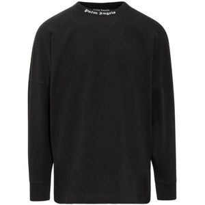 Palm Angels Heren Classic Logo Langsleeve T-Shirt (Zwart)