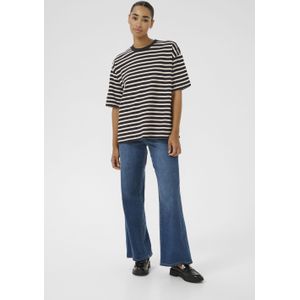 Kaffe Sweatshirt 'KA Lora'  zwart / wit