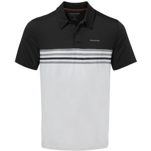 Craghoppers Heren Polo (Zwart/Optisch Wit) - Maat S