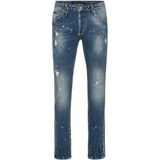 Denim Trousers Super Straight Cut Studs