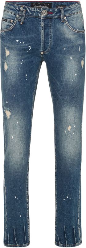 Denim Trousers Super Straight Cut Studs