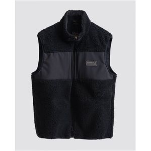Men's Barbour International Condition Fleece Gilet In Black - Maat S