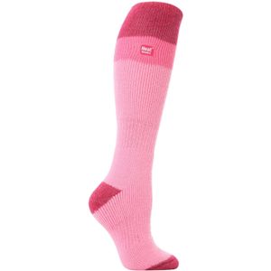 Heat Holders - Dames kniehoge thermo skisokken - Lichtroze / Frambozen