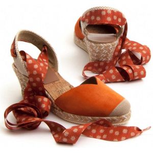 Leindia Wedge Sparto Sweetspart6 In Oranje - Maat 36.5