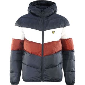 Lyle & Scott Colourblock Puffer Navy Blue Jacket
