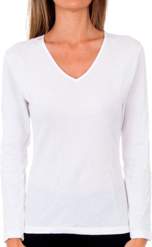 APP01AM - Dames T-shirt - Lange Mouwen - Thermoregulerend - V-halslijn