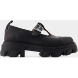 Ganni - Mary Jane Loafers - Zwart - Synthetisch Leer - Slip-on Design