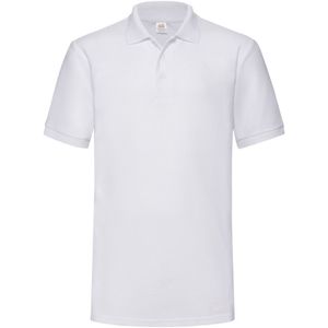 Fruit Of The Loom - Heavyweight Piqué Poloshirt - Wit - Korte Mouwen