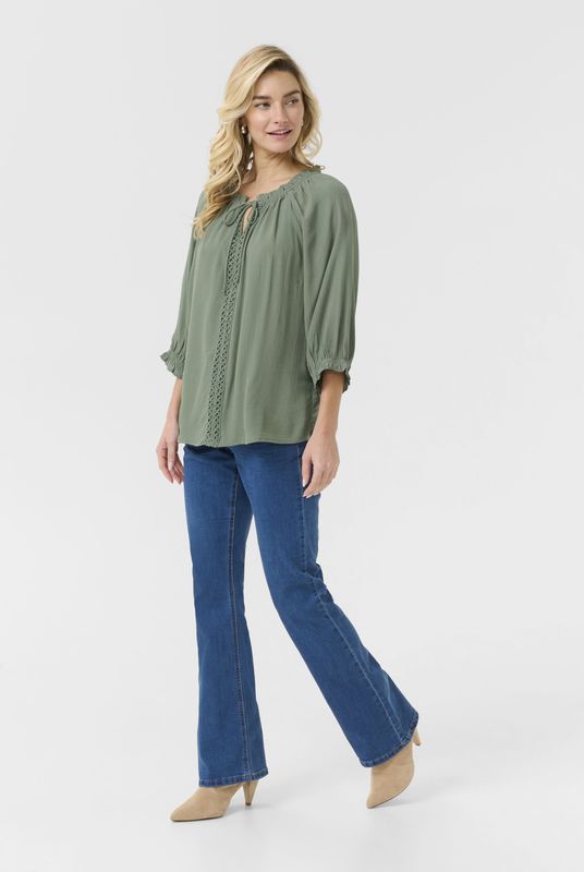 Blouse met lange mouwen Regular fit Laurel Wreath green