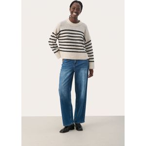 Pullover - Regular Fit - Zwart - Offwhite