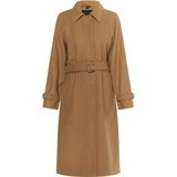 Dreimaster Overgangsjas van wolmix Dames zand