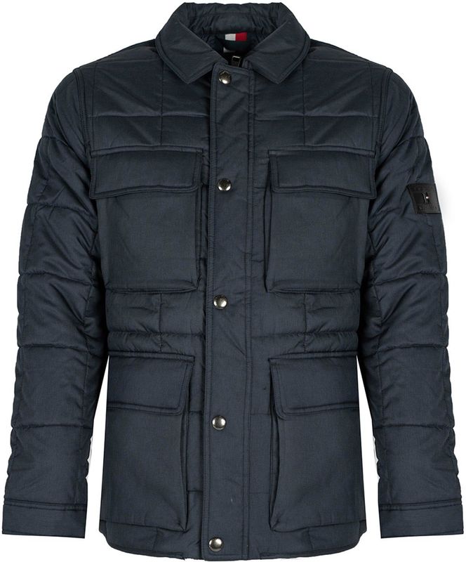 Tommy Hilfiger - Winterjas - Blauw - Heren - Leer