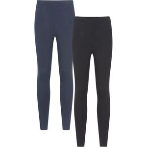 Mountain Warehouse Dames Katoenmix Middelzware Leggings (Verpakt per 2) (Zwart)