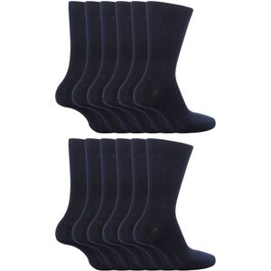 12 Paar Effen Schoolsokken Jongens & Meisjes Sok Snob - Blauw