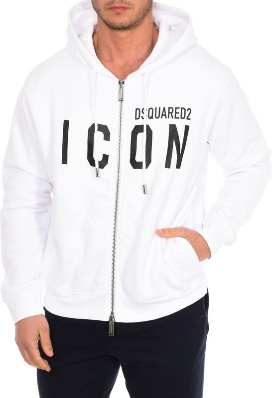 Dsquared 2 - Hoodie - Zwart - 100% Katoen - Verstelbare Capuchon