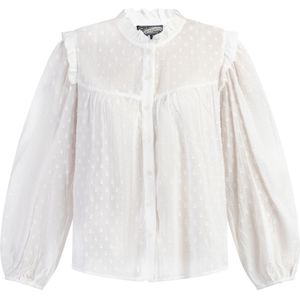 Dreimaster - Blouse - Wolwit - Vintage - Katoenpopeline