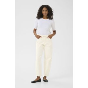 Kaffe - Hoge Taille Jeans - Off White - Denim