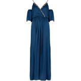 Jerseyjurk - Maxilengte - V-hals - Kant Detail - Zomer