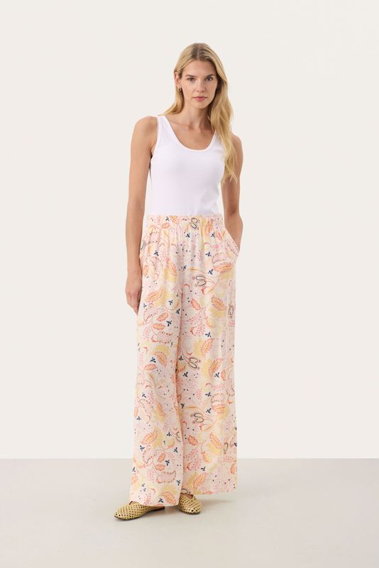 Part Two - Wijde Pijpen Broek - Multicolor - Viscose - Paisleyprint
