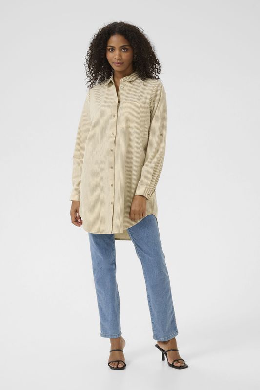 Kaffe - Kanaya Striped Shirt Tunic - Veelkleurig - Tuniek - Katoen