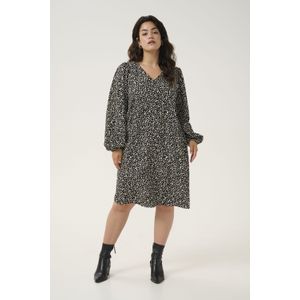 Jurk A-shape black multi