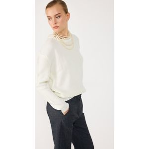 Metallic Detail Losse Fit Gebreide Trui