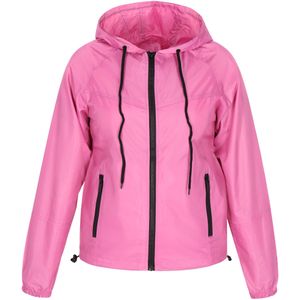 Mymo - Jas - Roze/Zwart - Dames - Met Capuchon - Waterafstotend