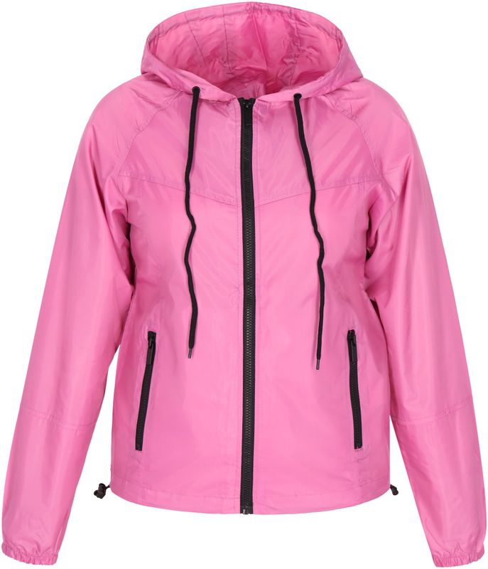 Mymo - Jas - Roze/Zwart - Dames - Met Capuchon - Waterafstotend