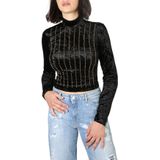 Guess - Lente/Zomer Turtleneck - Coltrui - Zwart - Hoge Kraag - Ritssluiting