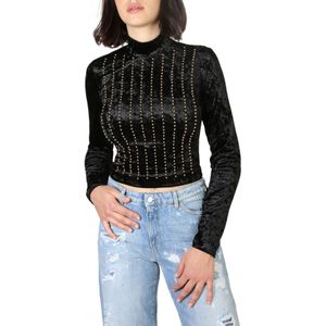 Guess - Lente/Zomer Turtleneck - Coltrui - Zwart - Hoge Kraag - Ritssluiting