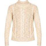 Xagon Man - Gevlochten Coltrui - Beige - Heren - Wol