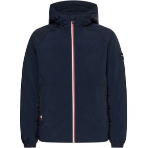 Tommy Hilfiger Jas Winter Mix Media Hooded Jacket Blauw - Maat L