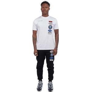 Mercier Heren Hybride Badge T-Shirt (Wit)