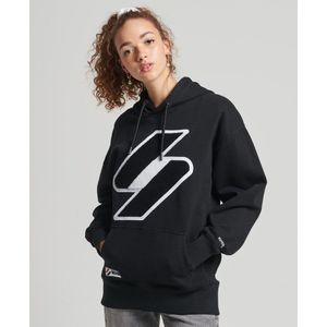 Superdry Oversized Code hoodie met chenille logo