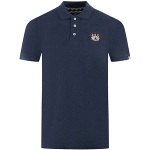 Aquascutum Unisex Volwassen London Crest Polo Shirt (Marineblauw)