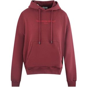 Off-White How Was Your Delivery Dark Red Skate Hoodie