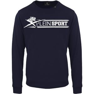 Plein Sport - Sweatshirt - Marineblauw - Groot Onderstreept Merklogo