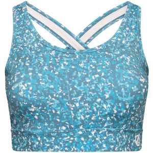 Dare 2B Dames/dames Mantra Fracture Print Gerecycleerde Sport Beha (Capri Blauw) - Maat M