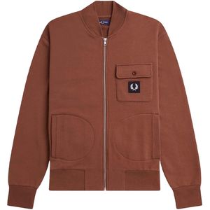 Fred Perry Bomberjack met volledige rits voor heren (Whisky)