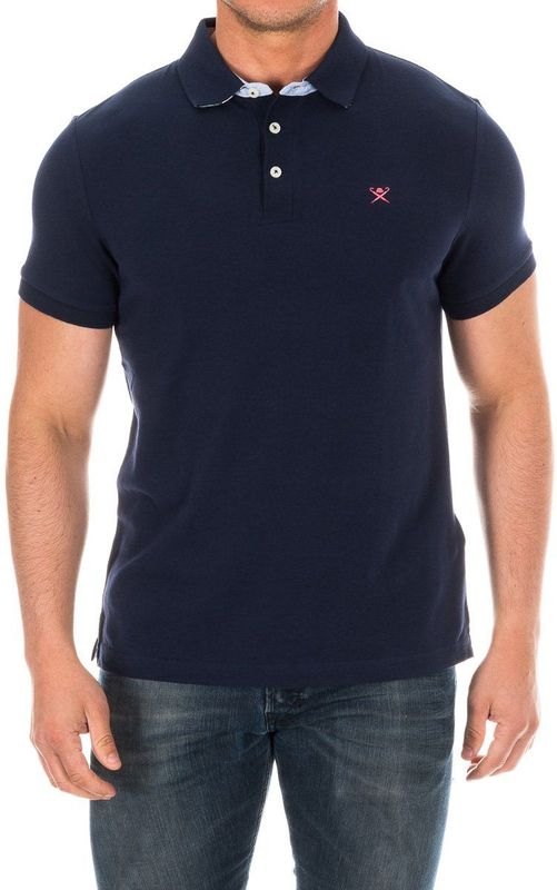 Hackett - Korte Mouw Polo Shirt - Blauw - 100% Katoen