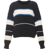 Mymo - Jumper - Zwart - Gebroken Wit Turquoise - Pullover Trui