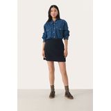 Part Two - Eenvoudige Donkerblauwe Rok - Dames - 3XL - Wol